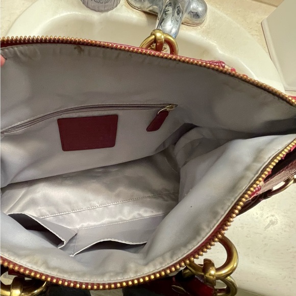 Coach Red Leather Handbag - Picture 7 of 7
